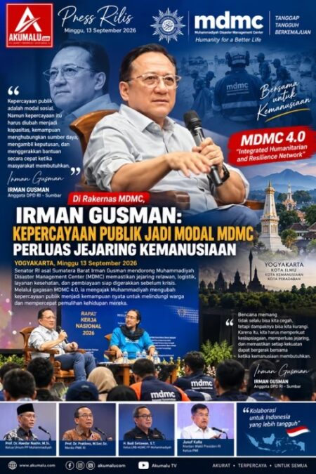 Di Rakernas MDMC, Irman Gusman: Kepercayaan Publik Harus Diubah Menjadi Kekuatan Jejaring Kemanusiaan