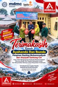Pimpinan Ranting Muhammadiyah dan Aisyiyah Gantung Ciri Salurkan Bantuan untuk Warga Terdampak Banjir dan Galodo Solok