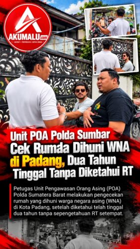 Dua Tahun Dihuni WNA Tanpa Diketahui RT, Unit POA Polda Sumbar Turun Langsung Cek Rumah di Padang